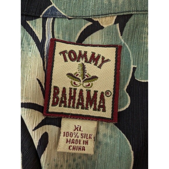 Tommy Bahama Men’s Floral Silk Camp Shirt Size L Black - Picture 5 of 5